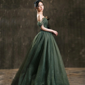 emerald green prom dress two piece Two Piece Emerald Green Long Prom Dress with Bow PG869 US8 / Custom Color