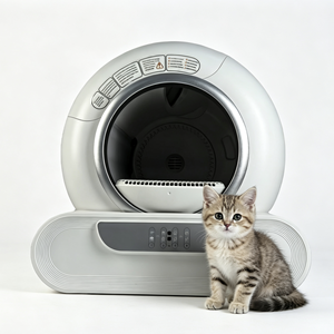 Bac à litière pour chat à nettoyage <span class=keywords><strong>automatique</strong></span>, grande capacité 65L, contrôle intelligent par application, faible bruit, toilette pour animaux de compagnie désodorisante, léger, 10 kg - Product Image 1