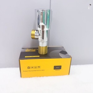 Robinet d'angle en cuivre 1/2 pouce en bronze moulé pour chauffe-eau, usage salle de bain - Product Image 1