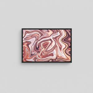 Printed Canvas: Pink Marble Abstract Modern Wall Art - Flat Design,<b>BLACK</b> <b>FRAMED</b> CANVAS - Product Image 2