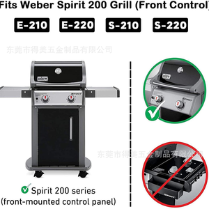 17.5 pouces 7637 plaque de cuisson en fonte pour <span class=keywords><strong>Weber</strong></span> Spirit 200 série gril à gaz charbon de bois BBQ accessoire en bambou - Product Image 5
