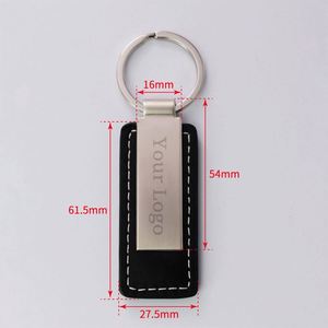 Factory Wholesale Luxury Customizable Logo PU Leather Keychain Carabiner <b>Keyring</b> Metal Accessories for Car Brand Promotional - Product Image 5