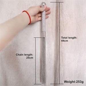 Adult Fetish SM Sex Toy BDSM <span class=keywords><strong>Metal</strong></span> Whip and Flogger Paddles pour couples - Product Image 2
