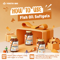 Huile de poisson à enrobage entérique 2000mg Oméga-3 EPA DHA Superaliment naturel Gélules molles inodores pour adultes Fourniture en vrac personnalisée OEM 60 portions