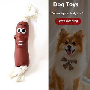 Juguetes Interactivos para Masticar para Cachorros, Diseño de Salchicha y Bola de Maíz de Dibujos Animados, Pegamento para Perros al por Mayor para la Limpieza de Dientes de Mascotas - Product Image 4