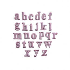 2cm Iron on Backing Embroidery pink Blue White <b>Black</b> Mini Letter Number Patch - Product Image 2