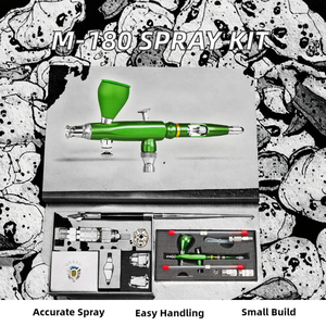 Kit de Aerógrafo de Doble Acción M-180 para Bricolaje, <span class=keywords><strong>Pistola</strong></span> de Pintura Neumática para Pintura Corporal, Pistolas de Pulverización de Potencia - Product Image 2
