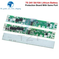 Module de protection BMS 7S 24V 5A 10A pour batterie lithium, pack de batteries, batterie externe et vélo électrique