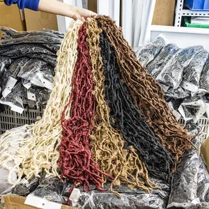 el pelo largo de locs Suppliers-Fábrica envío de la gota 36 pulgadas pelo trenzado sintético largo angustiado mariposa Locs Crochet extensión del cabello Ombre de Locs