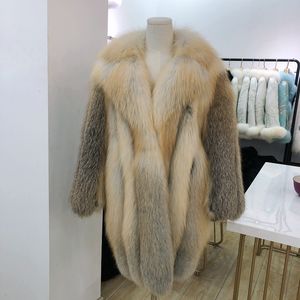 Женская длинная Меховая куртка большого размера - Product Image 4