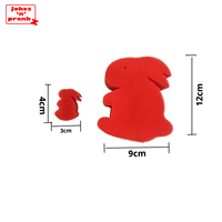 Jouets Lapin Rouge Personnalisables EN71 BSCI, Nouveauté Farces et Blagues, Cadeau Passe-Partout, Fibre de Bambou, Magie