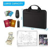 Classeur extensible transparent à 13 pochettes, classeur accordéon ignifuge avec poignée