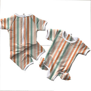 ملابس سباحة للأطفال قطعة واحدة سباحة للفتيات ملابس سباحة طويلة الأكمام راشي حارس رشاش معاد تدويرها ملابس سباحة SPF 50 + ملابس سباحة - Product Image 4