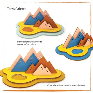 激光切割木制绘画套装 - DIY 木制涂色套件和完整的 DIY 绘画套件，适合创意家居装饰和手工制作 - Product Image 3