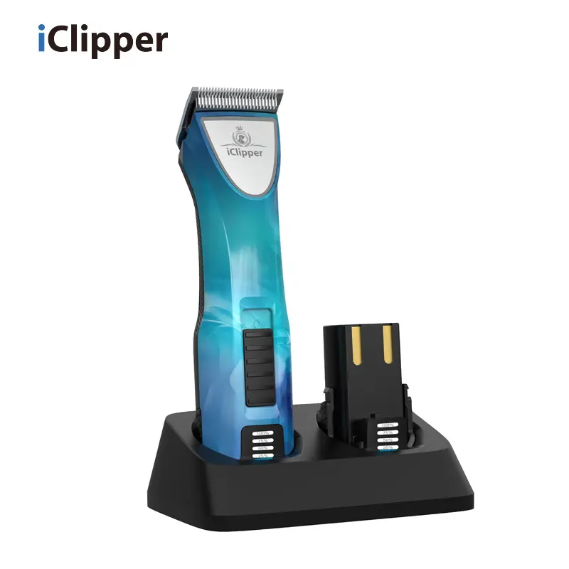 充電ベースエクストラバッテリー付きIclipper-MAX1プロフェッショナルコードレス充電式動物用バリカン