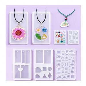 Kit de Silicona para Joyería de Pequeños Negocios, Moldes Transparentes de Curado Rápido con Luz UV, Colgantes, Pendientes, Láminas Brillantes, Flores, Accesorios - Product Image 3