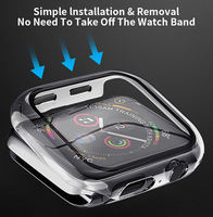 Étui PC anti-rayures OEM pour Apple Watch Series 11 12 40/42/44/46 mm, coque intégrale 2 en 1 avec protection d'écran pour montre connectée