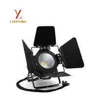 Projecteur de scène LED COB 100W blanc avec volets coupe-flux, angle de faisceau 35/75°, DMX512 6 canaux, fonctionnement automatique maître-esclave, éclairage de surface pour studio