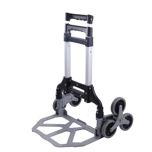 Chariot à main pliable robuste de 80 kg avec roues pivotantes, chariot en aluminium personnalisable OEM, chariot à pousser pliable - Product Image 1