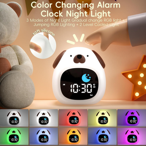 Lampe à LED mignonne de chevet personnalisée Haut-parleur pour enfants Réveil d'entraînement au sommeil Smart Touch Lumière naturelle Réveil au lever du soleil - Product Image 5