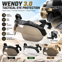 Visière de casque Wendy 3.0 à haute transparence, lentille protectrice rabattable à fixation rapide en PC pour entraînement extérieur, accessoires de casque de sécurité