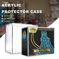 Vitrine en acrylique à ouverture facile pour Pokémon Elite Trainer Box (ETB) et Booster Box, avec couvercle magnétique, pour l'affichage et le rangement de cartes de jeu