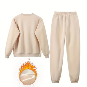 Survêtements en toile à motif solide pour femmes conception complète personnalisée vêtements d'entraînement décontractés pour l'hiver à des prix abordables - Product Image 2