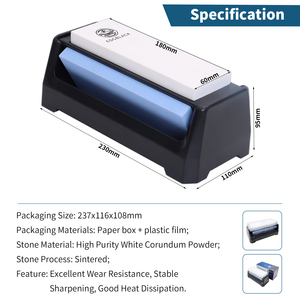 Đá mài dao Damascus Corundum trắng chuyên nghiệp 3 trong 1 # Đá mài 240/1000/3000 - Product Image 5