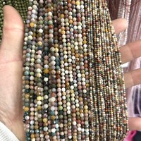 Perles en pierre naturelle mini facettées de 2 mm, 3 mm, 4 mm en gros – Agate d'Alashan et Andsine, perles de pierres précieuses en vrac pour bracelet DIY