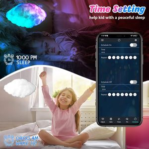 Lámpara de Techo LED Moderna con Sincronización Musical, Luz Blanca Cálida Multicolor Cambiante, con Aplicación y Control Remoto para Decoración de Dormitorios - Product Image 5