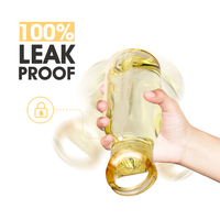Bouteille d'eau portable Tritan de 500 ml avec bouchon à goulot étroit, sans BPA, écologique, bouteille shaker pour boisson