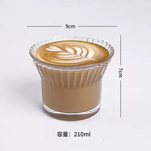 แก้วกาแฟทรงเอคอร์เดียนแบบมีหูจับ, แก้วกาแฟแบบแขวนหู, แก้วลาเต้อเมริกาโนแบบเย็นพร้อมลายศิลปะ, แก้วชาพร้อมปลอกไม้ไผ่ - Product Image 4