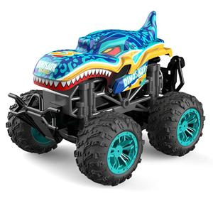 T-181 RC voiture 1:18 2.4G tête de requin monstre 360 degrés rotatif danse cascadeur voiture de pulvérisation avec lumières cadeaux - Product Image 1