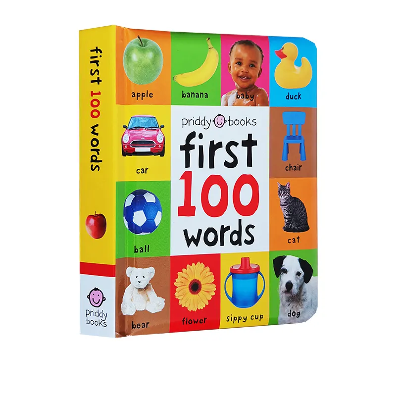 Books for Kids Early Education First 100 Words In English Hardcover Board Kids Note Book Children's Books Printing