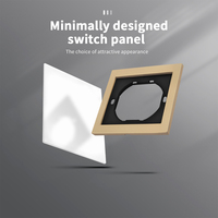 Interruptores y Enchufes de Pared WESA Ultrafinos con Botón Pulsador EU 1/2/3 Vías, Enchufe de Alimentación de 1 Vía, Combinación Libre, Diseño Moderno de Lujo