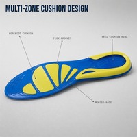 Semelles intérieures en gel respirantes en gros, coussinets souples anti-odeur pour baskets et chaussures décontractées, commande en gros, logo personnalisé