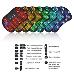 OEM ODM Precio <span class=keywords><strong>de</strong></span> fábrica I8 Mini teclado inalámbrico 7 colores Teclado retroiluminado 2,4G Touchpad Teclado <span class=keywords><strong>de</strong></span> mano para PC Android TV Box - Product Image 6