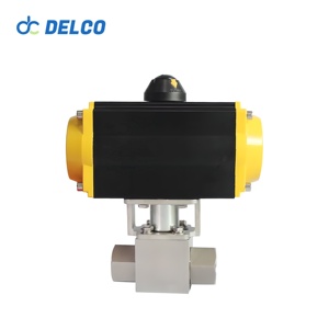 Vanne à boisseau sphérique DELCO à trois voies filetée à actionnement pneumatique DK66-HG-T - Product Image 4
