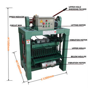 Máquina Semiautomática para Fabricar Ladrillos de Cemento, Equipo de Producción de Ladrillos Sólidos, Huecos y Porosos, Estructura Robusta y Simple - Product Image 1