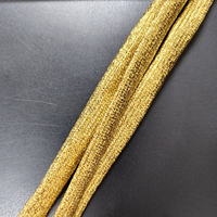 Lacets dorés brillants de 10mm Lacets métalliques à paillettes