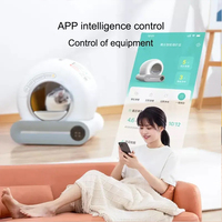 Kotak Pasir Kucing Pintar Terkontrol WiFi, Dilengkapi Aplikasi Tuya Smart, Pembersihan Otomatis, Pengendalian Bau, Rendah Kebisingan, Kapasitas 65L