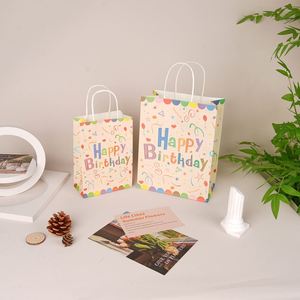 Factory Custom Size Direct Sales Birthday Paper Gift <b>Bag</b> Celebrate Birthday <b>Party</b> <b>Cheap</b> Paper <b>Bag</b> with Handles - Product Image 1