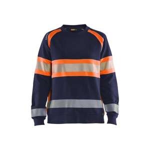 BLAKLADER - 340911588953XS Sweat-shirt haute visibilité pour femme Bleu marine/Orange-EAN 7330509856291 HI-VIS WORKWEAR - Product Image 1
