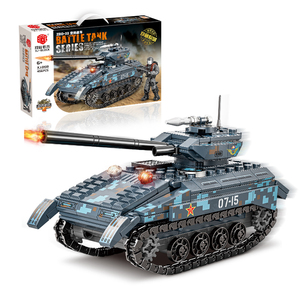ชุดตัวต่อ HYUE รถถัง ของเล่นตัวต่อ DIY ของเล่นแบบจำลองสำหรับเด็กผู้ชาย - Product Image 4