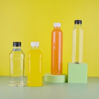 Bouteille en plastique PET pour eau personnalisée de 250 ml, 300 ml, 350 ml, 400 ml, 500 ml avec bouchon en plastique, emballage pour jus, soda