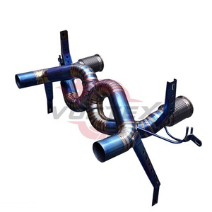 Sistema de Escape Recto de Aleación de Titanio Vortex Azul de 76MM/3 Pulgadas con Valvetronic para EVO STO de Alto Rendimiento - Product Image 4