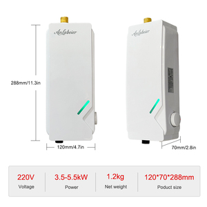 Fabricante que vende calentadores de agua eléctricos instantáneos de 220V y 5.5KW con luz indicadora y ajuste de temperatura. - Product Image 6