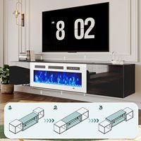 Meuble TV cheminée moderne avec rangement Mobilier de salon en bois simple Vente en gros d'usine Conception personnalisée