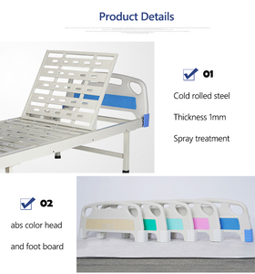 1 manuale per letto ospedaliero a manovella singola con una funzione con testata del letto in ABS e pannello del piede - Product Image 3