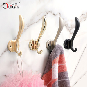 Oukali Wall Mounted Clothes <b>Hook</b> Zinc Alloy Single <b>Hook</b> Rust Resistant For Wardrobe Shoe Cabinet Entryway - Product Image 2